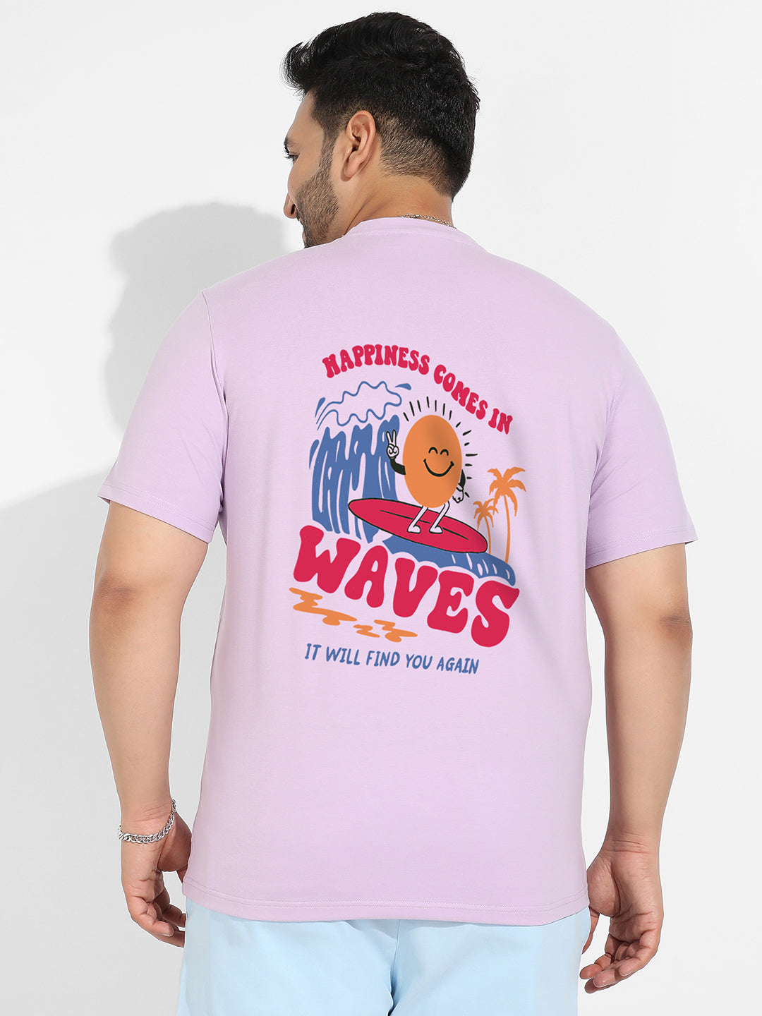 Lilac Happy Waves T-Shirt