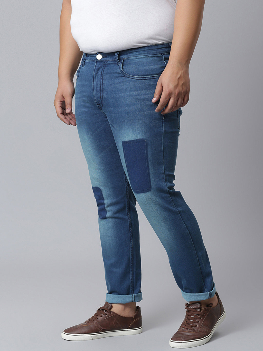 Front Patch Stylish Casual Denim Jeans