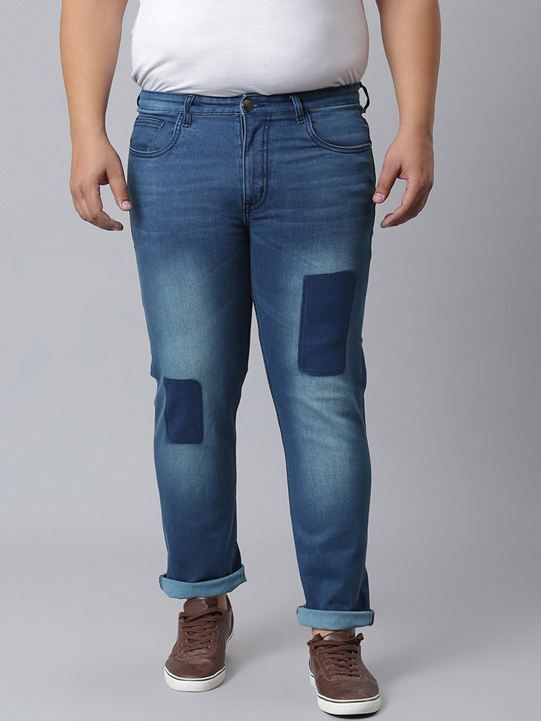 Front Patch Stylish Casual Denim Jeans