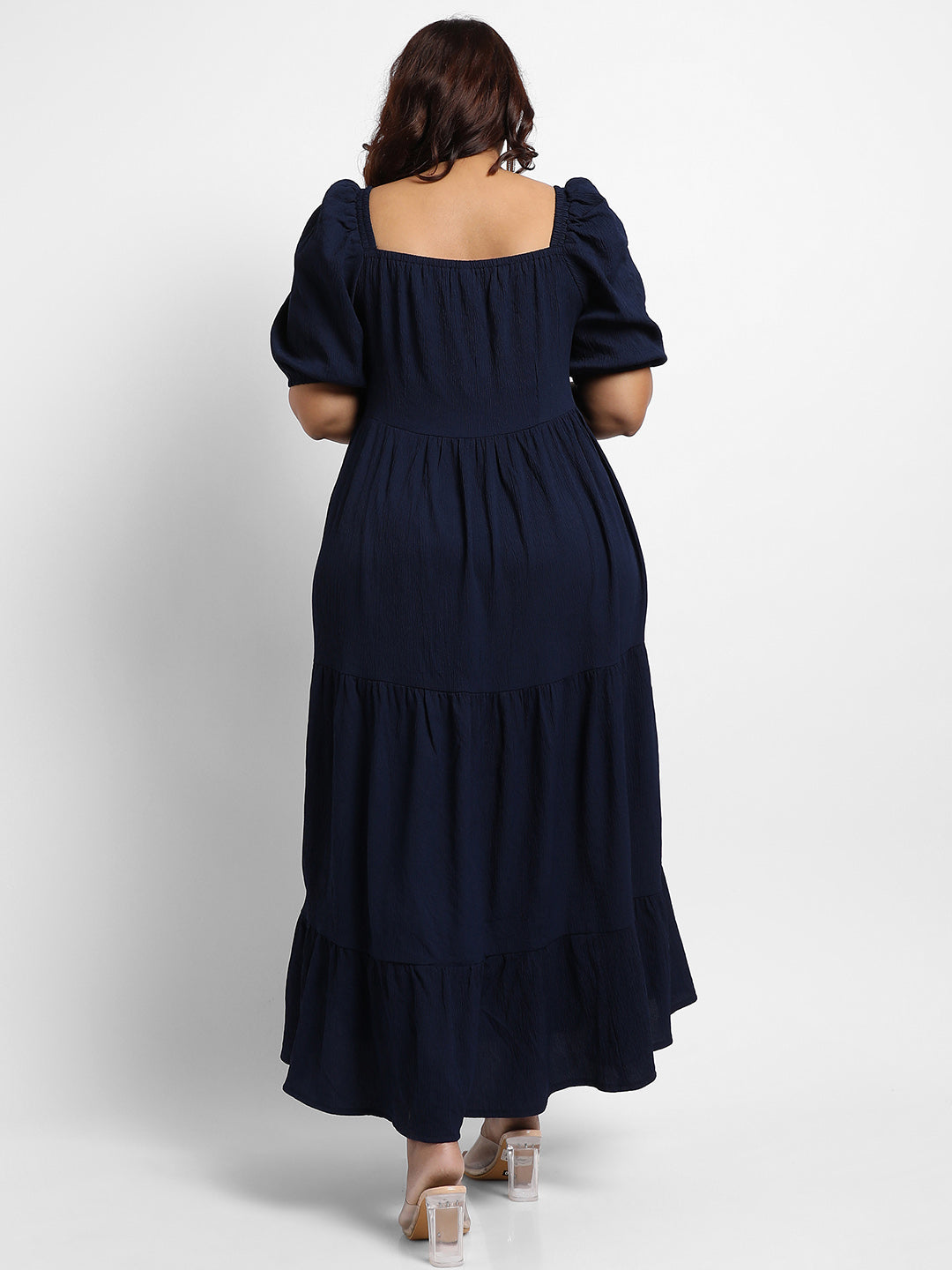 Midnight Blue Three-Tier Dress