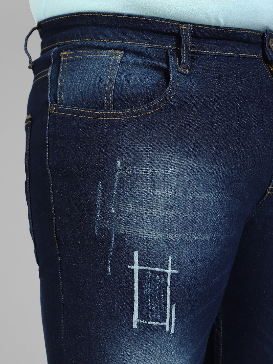 Instafab Plus Menâ€™s Regular Fit Denim Jeans