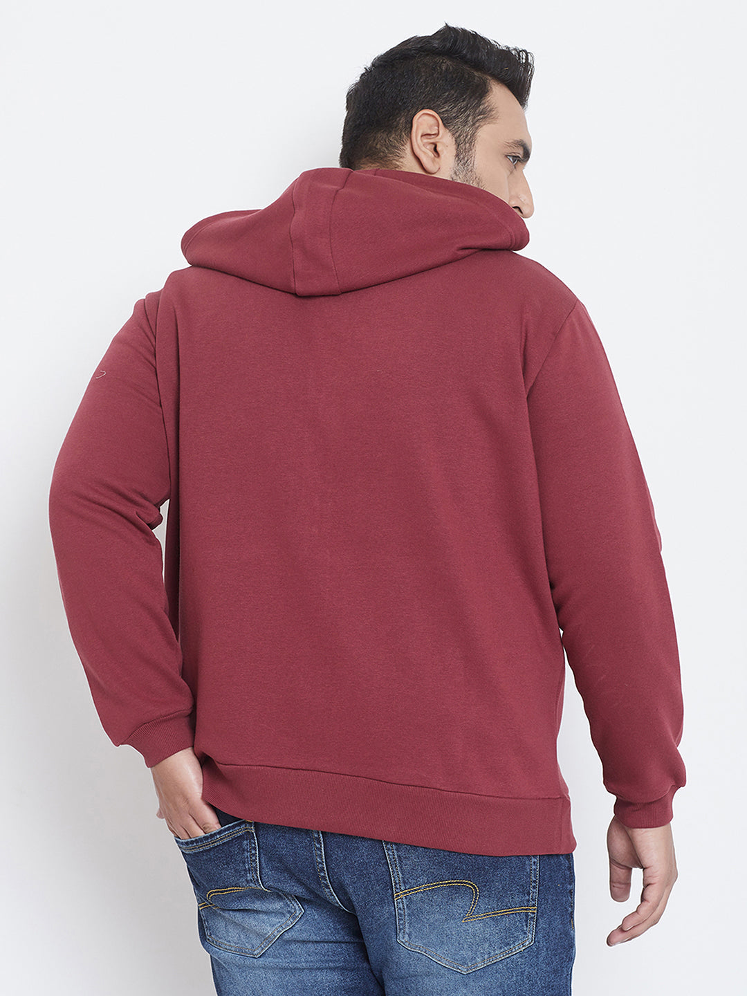 MEN SOLID STYLISH FULL SLEEVE HOODED CASUAL SWEATSHIRT