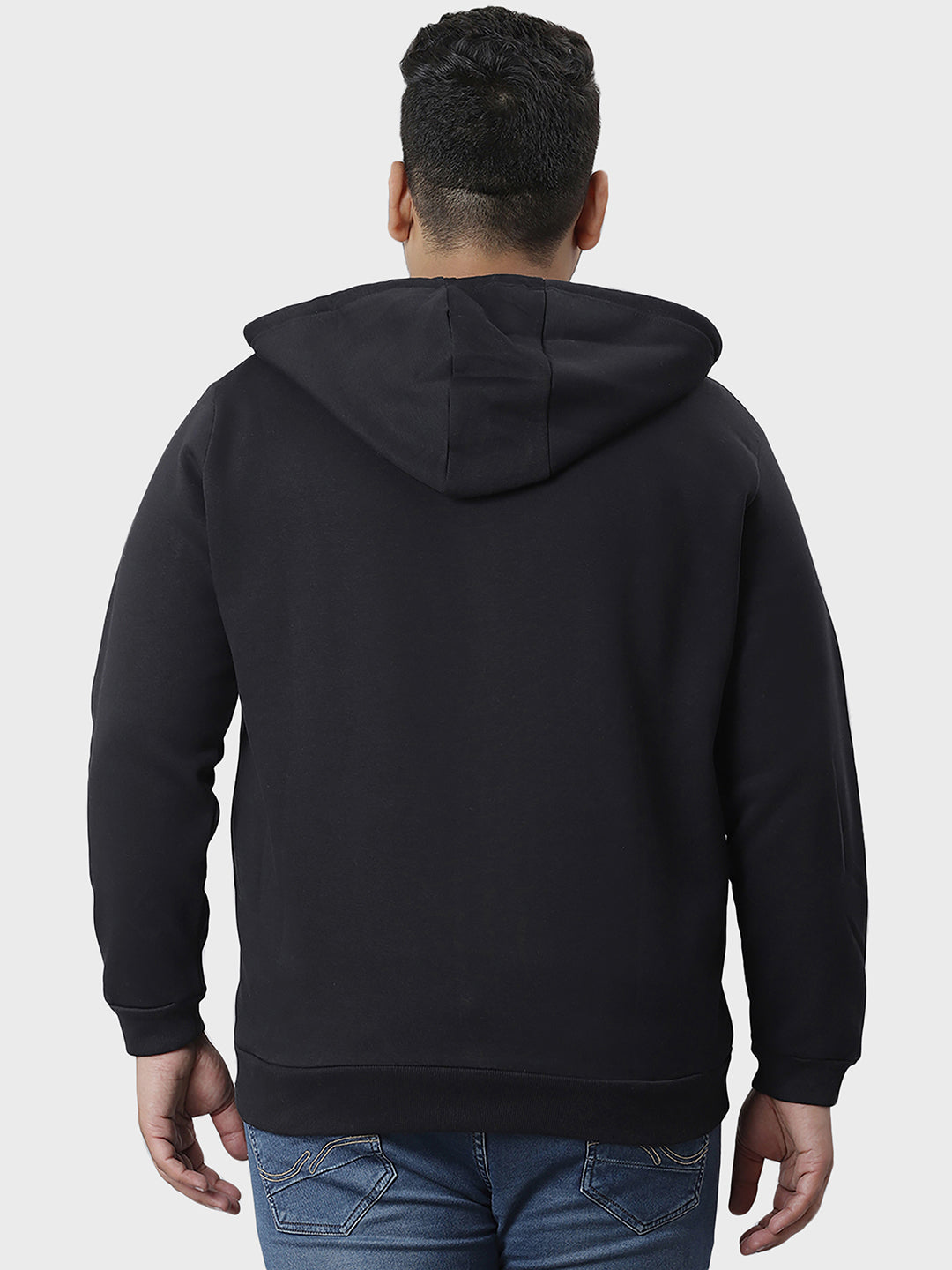 Solid Full Sleeve Hooded Casual Sweatshirt